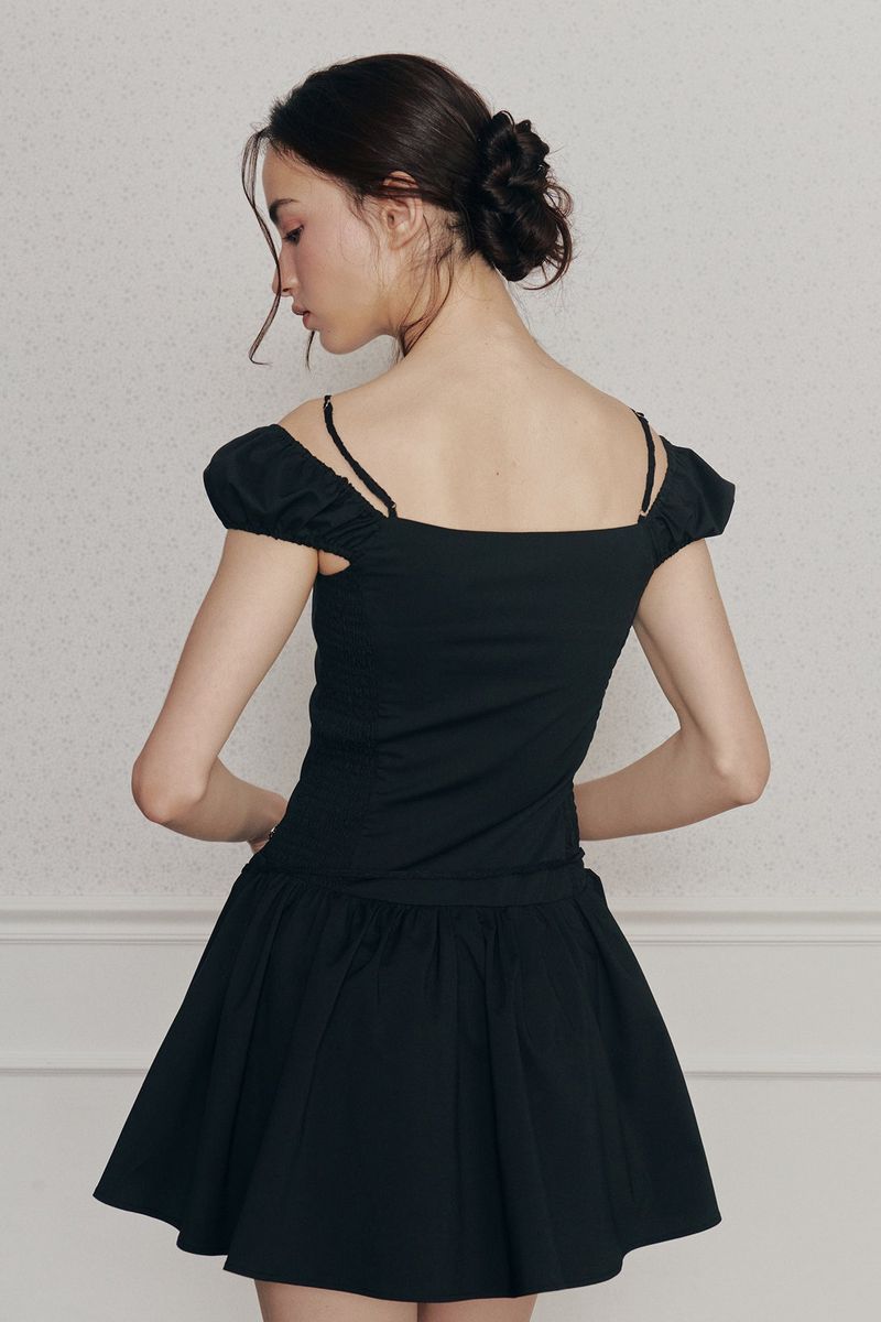 WENDY RIBBON DRESS black