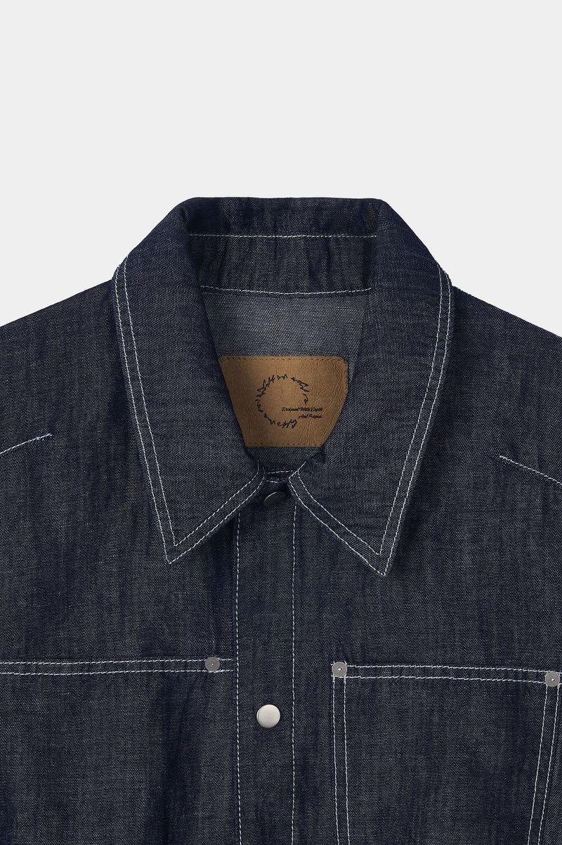 Linen Engineered Jacket (Indigo)