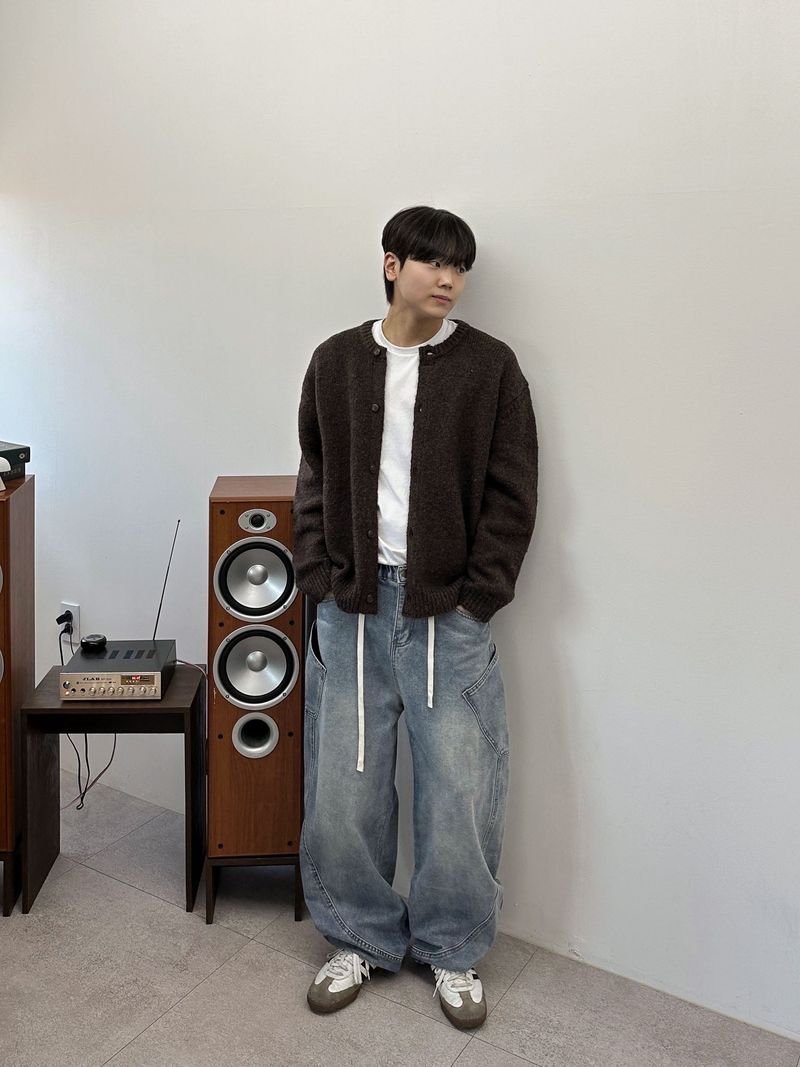  Benin Alpaca Round Knit Cardigan