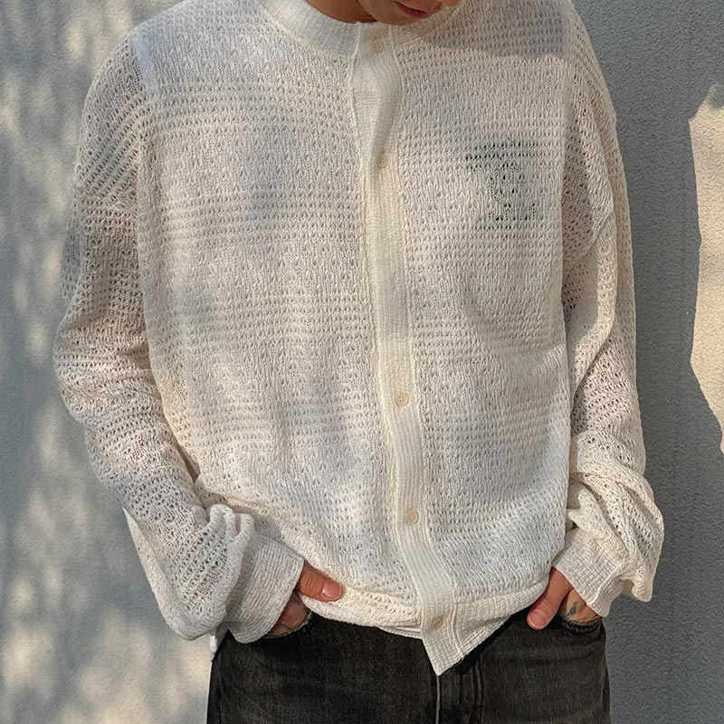 ASCLO Crochet See Through Cardigan (3color)
