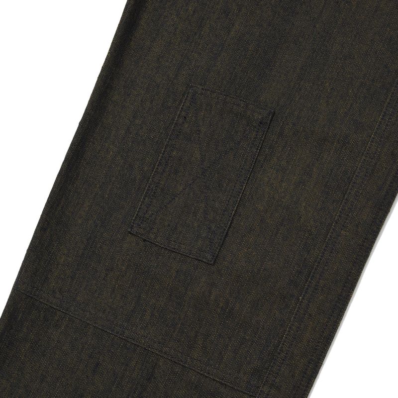 Indian double knee denim pants / Yellow black