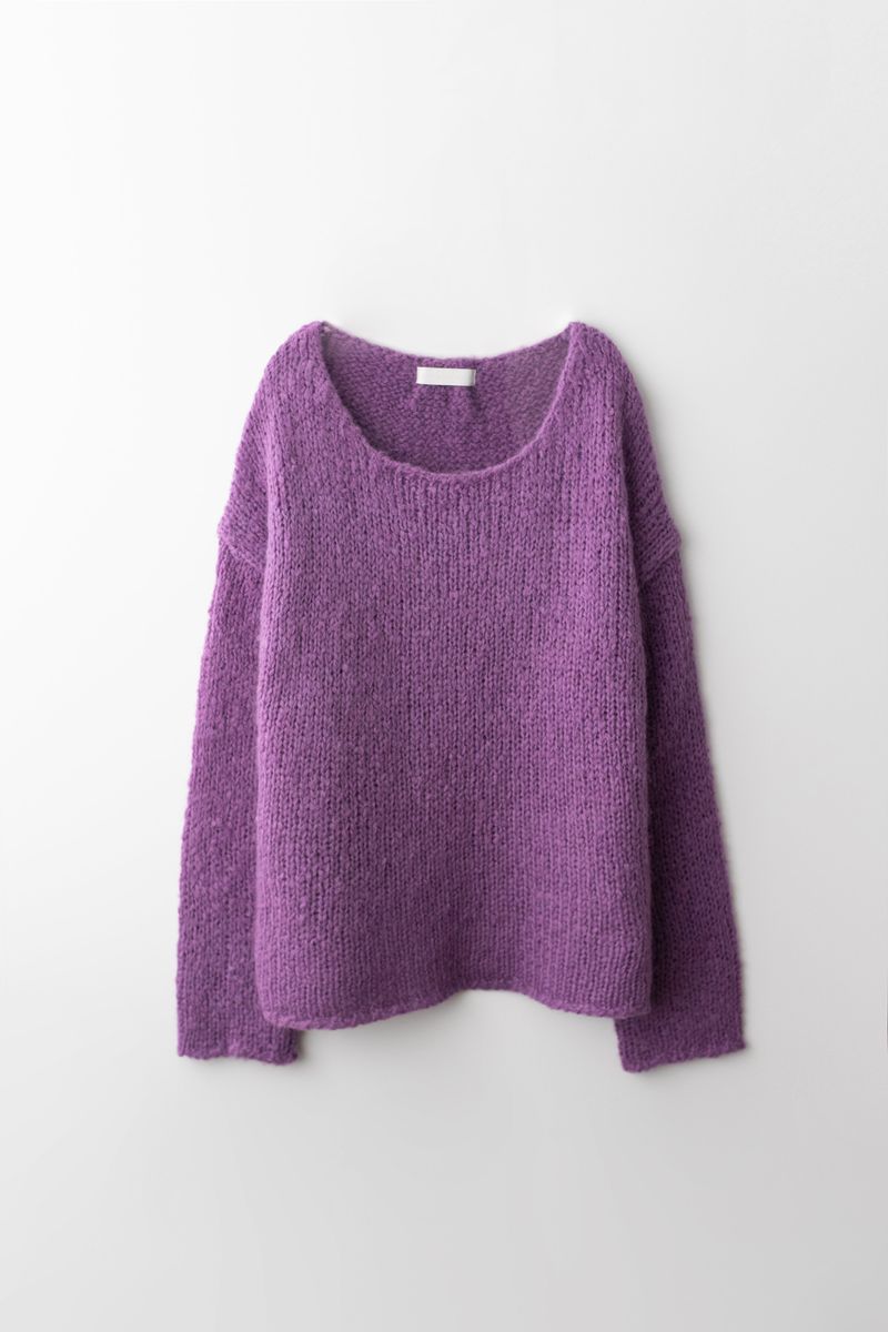 PLAT DU JOUR(プラドゥジュール)の「Mohair knit (Purple)(Tops)」