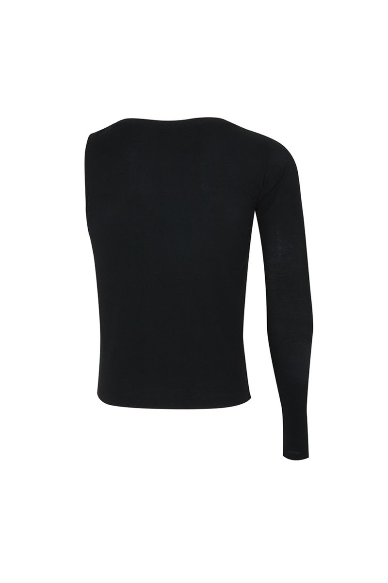 ONE SLEEVE BASIC T-SHIRT BLACK