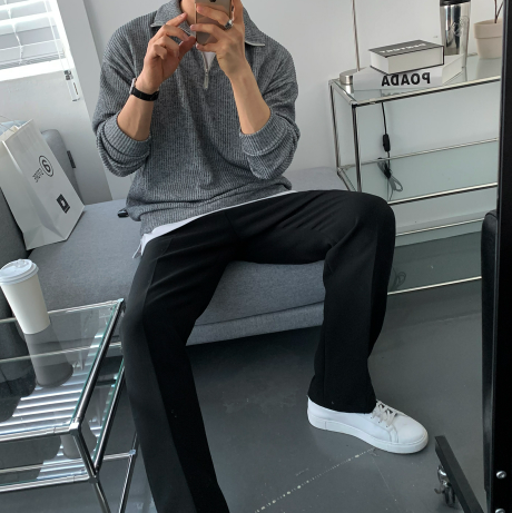 Hendes Daily Ribbed Semi-Zip Up Knit