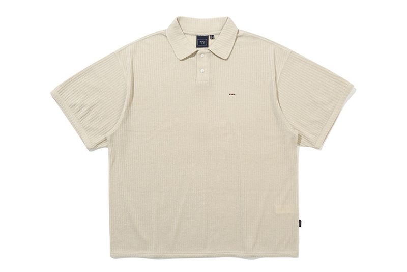 MINIMAL LOGO KNIT POLO_MELANGE OATMEAL
