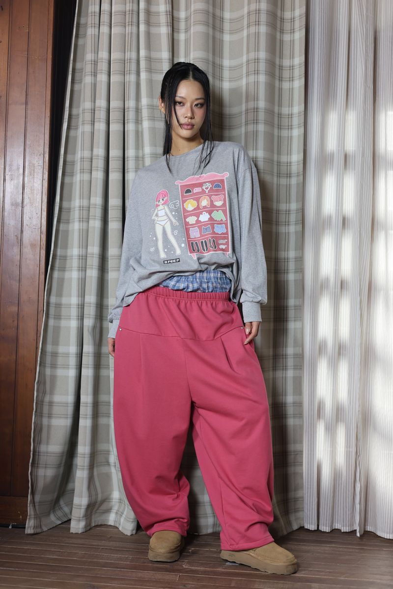 プレイドールTシャツ_グレー