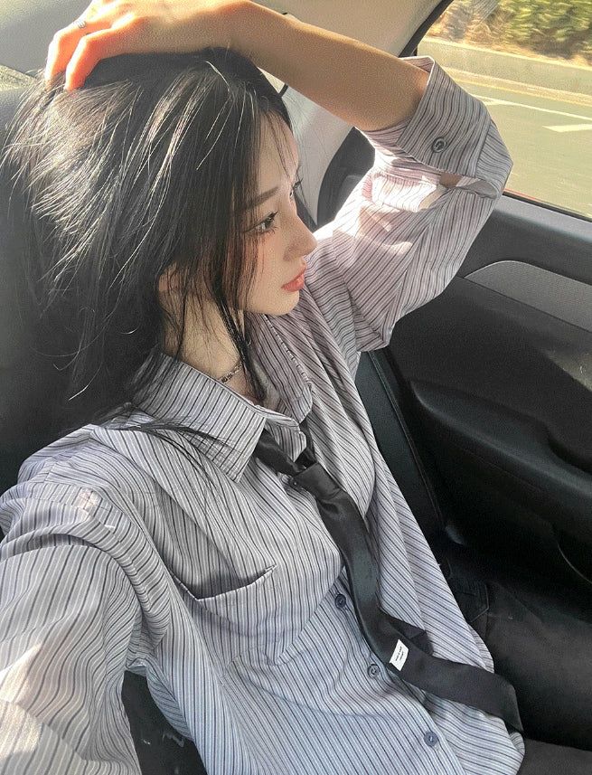 Silk Stripe Classic Shirt