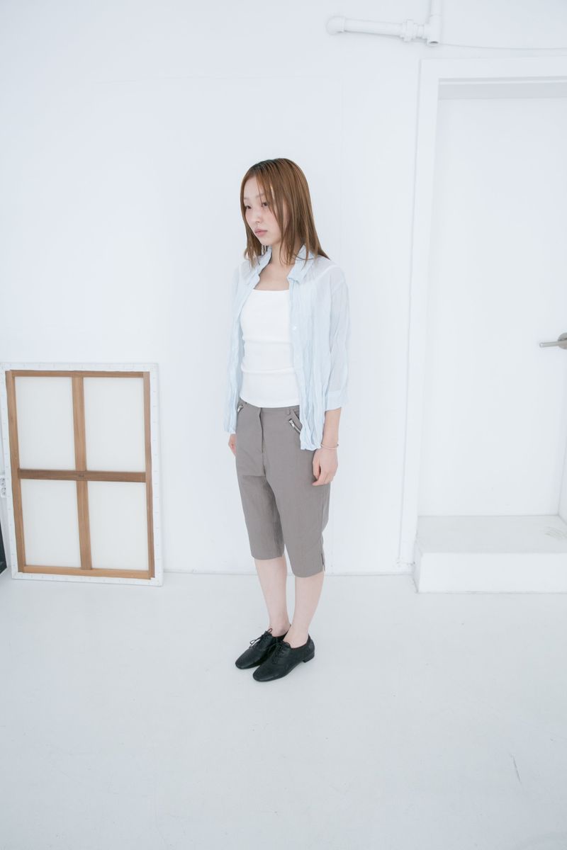 wrinkle capri shirt(2colors)