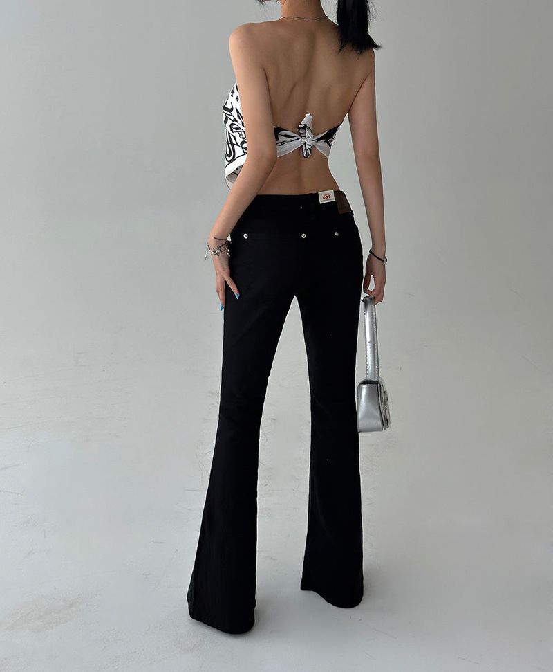 Basic Low-Rise Bootcut Pants
