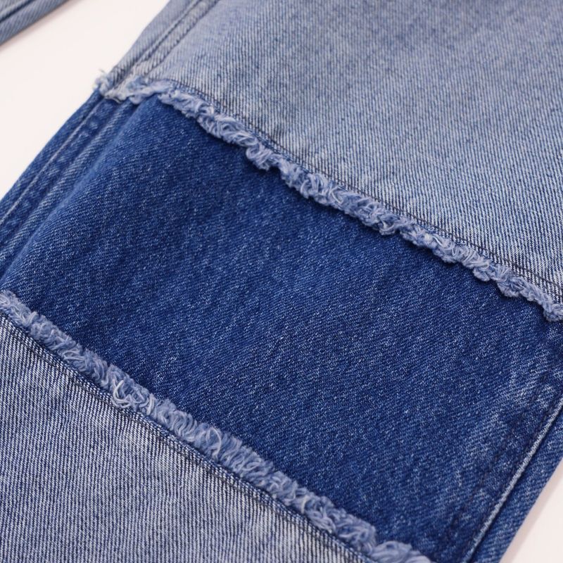 patchwork denim pants