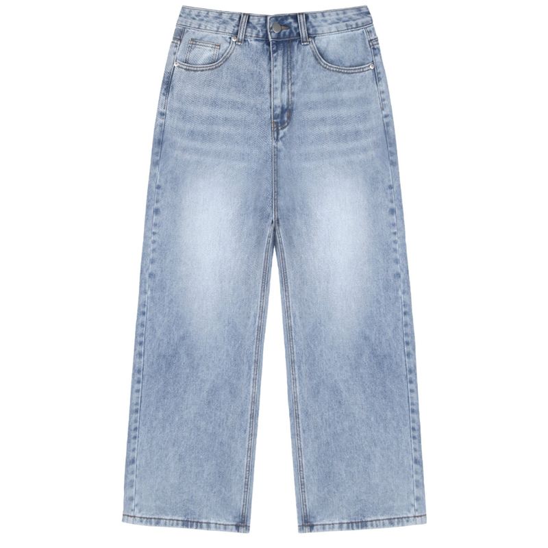 Basic washing denim pants (faded Indigo)