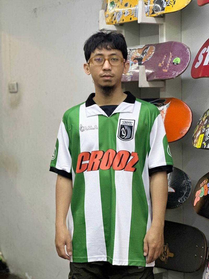 PMA WHITE GREEN STRIPES | CROOZ Jersey