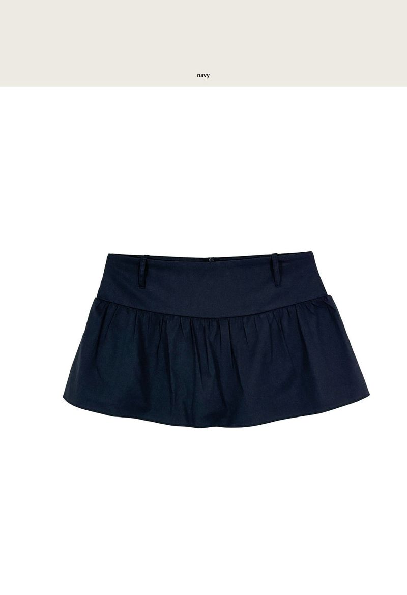 pumpkin cotton shirring mini sk