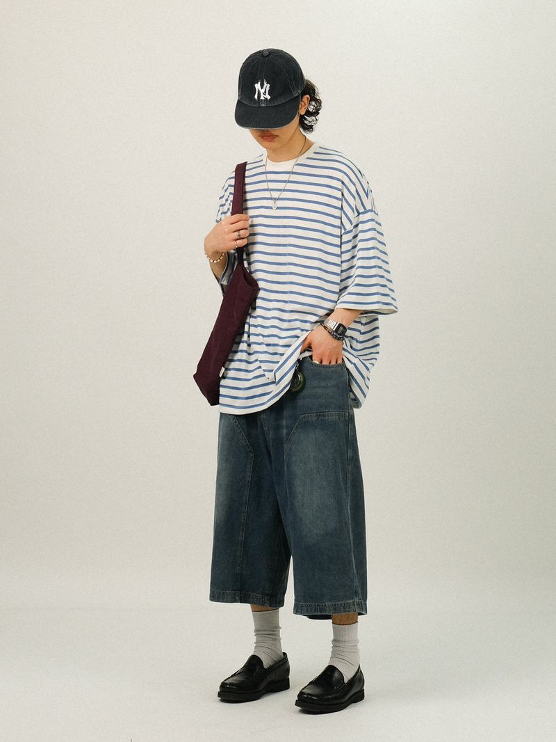 RUU Sand Washing Denim Bermuda Pants