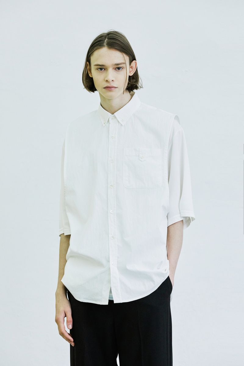 sleeveless nylon shirt white