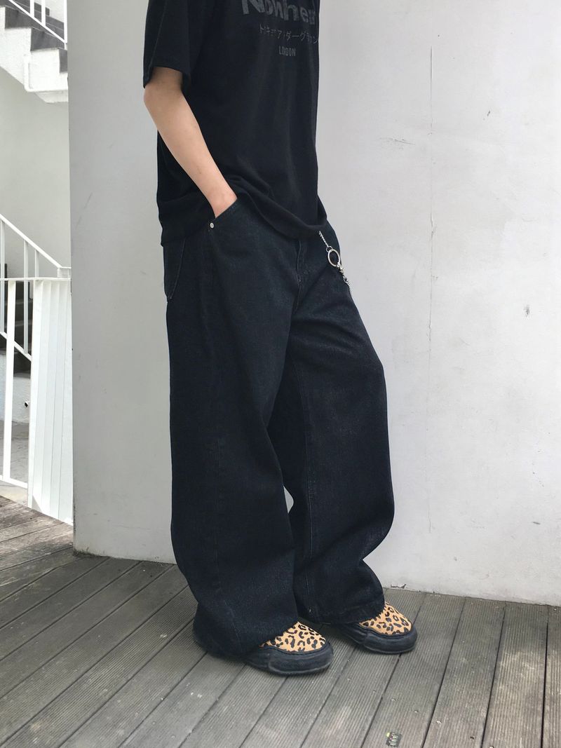 A-N Basic Wide Denim Pants 2C