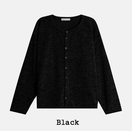 Nova Crop Heathered Round Cardigan