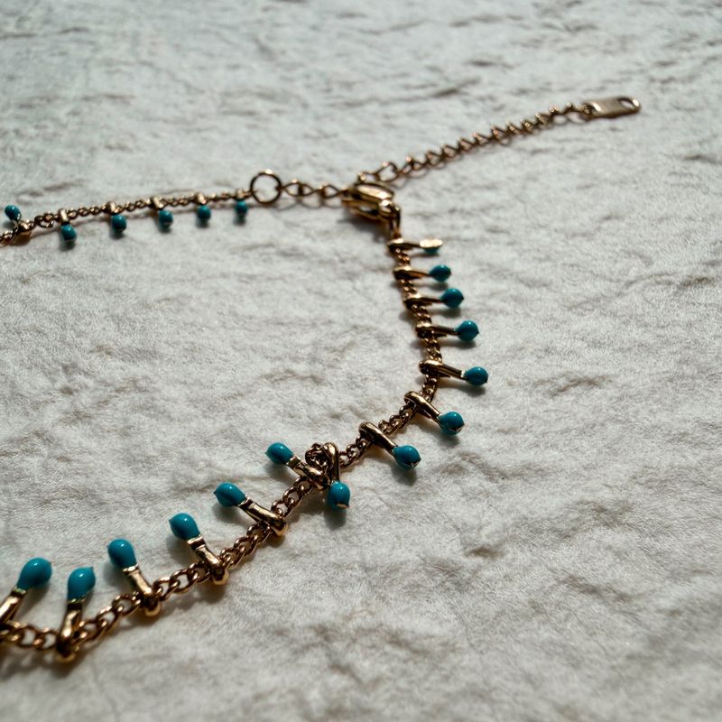 Turquoise Fringe Anklet Bracelate