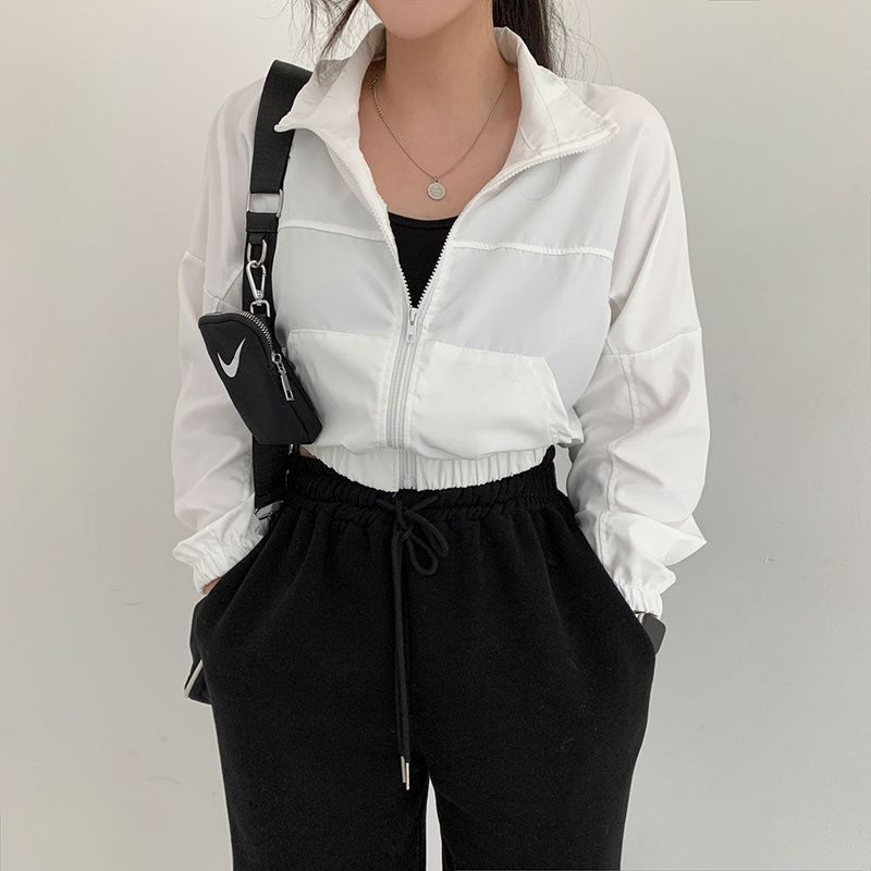 high neck windbreaker