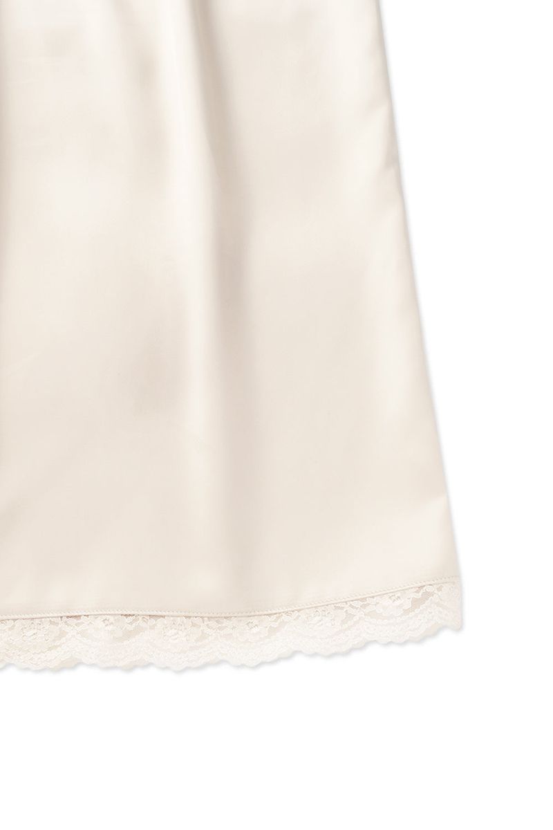 Satin midi skirt_ivory