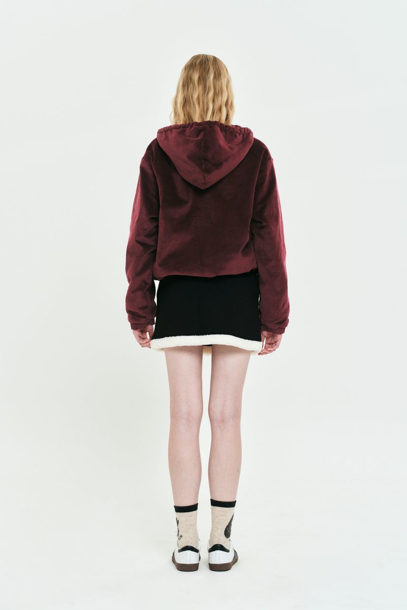 WITTY BUNNY NOMAD FUR MINI SKIRT [BLACK]