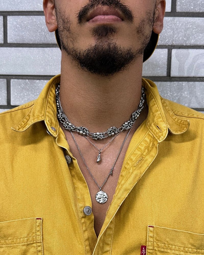 Nuclear Pearl O-ring Connection Necklace