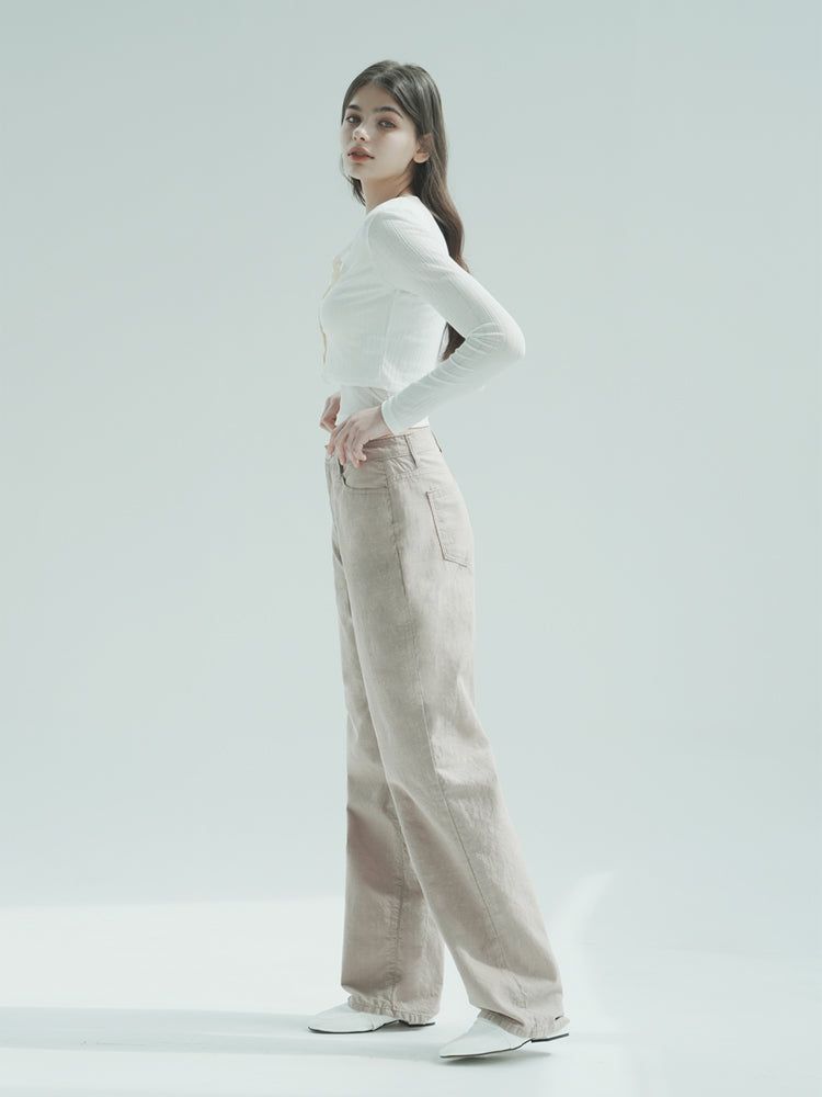W1010 LINEN WIDE PANTS_BEIGE