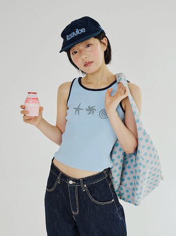 DOODLE SLEEVELESS - BLUE