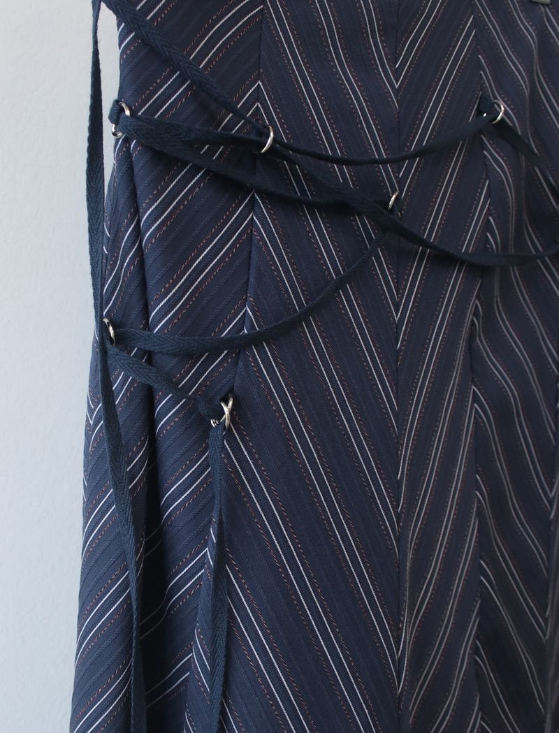zigzag pattern midi skirt