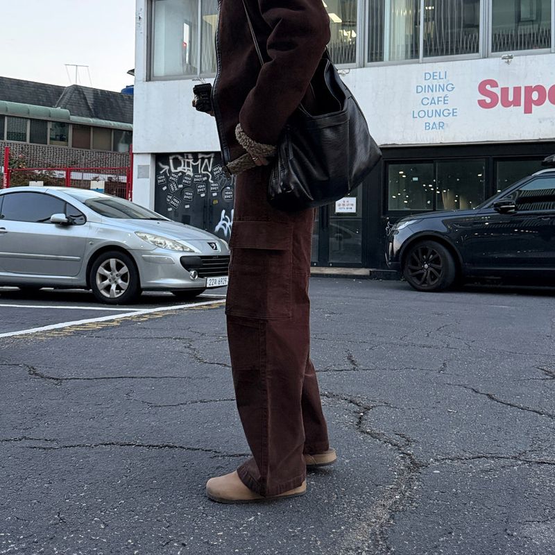 LMN Saint Corduroy Cargo Wide Pants (4 colors)