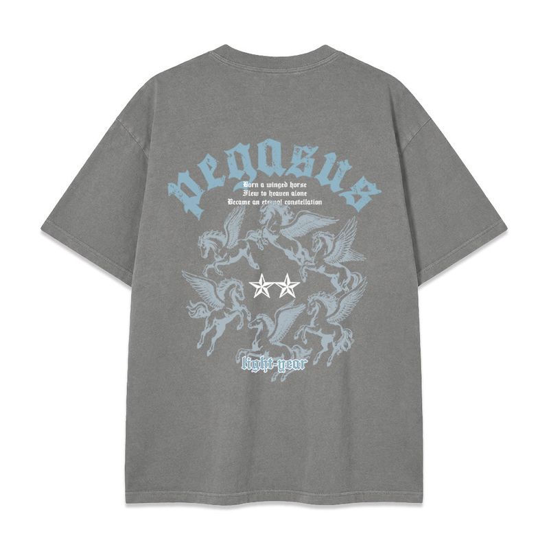 pegasus pigment-dyed short-sleeve t-shirt (3color)
