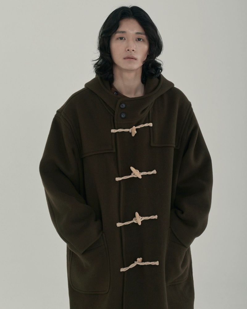unisex duffle coat khaki