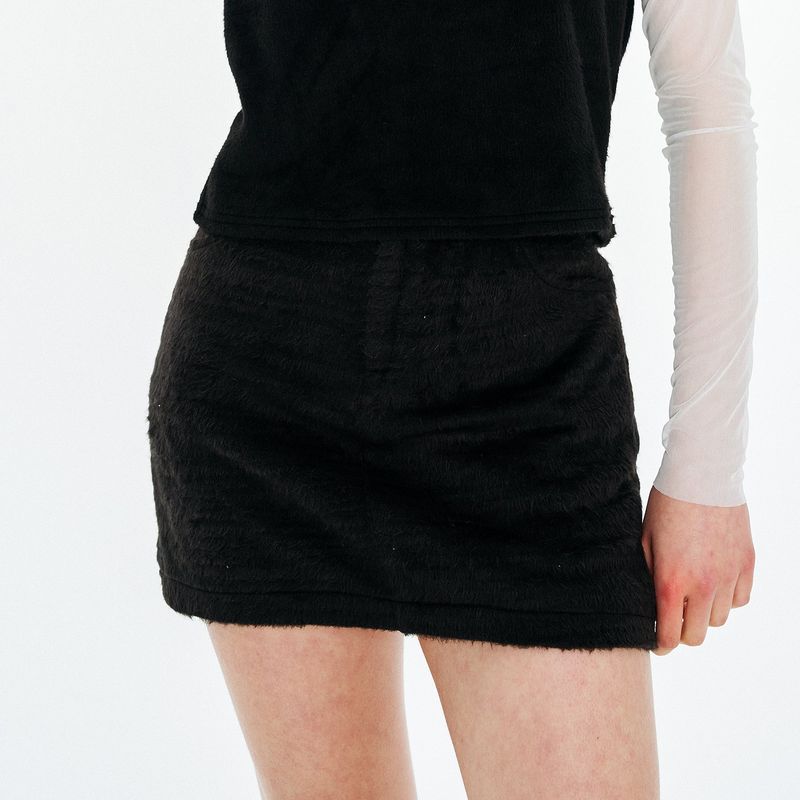 OTHER-worldly（アザーワールドリー）の「Eco Fur Short Skirt [Black]（Skirts）」