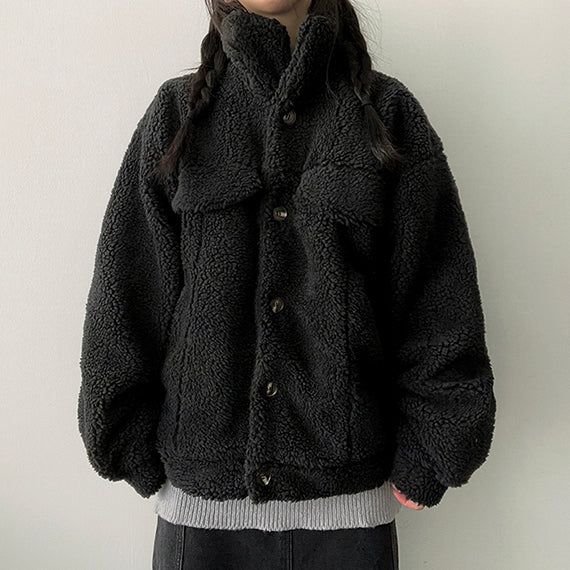 Vanin high neck soft wool jacket