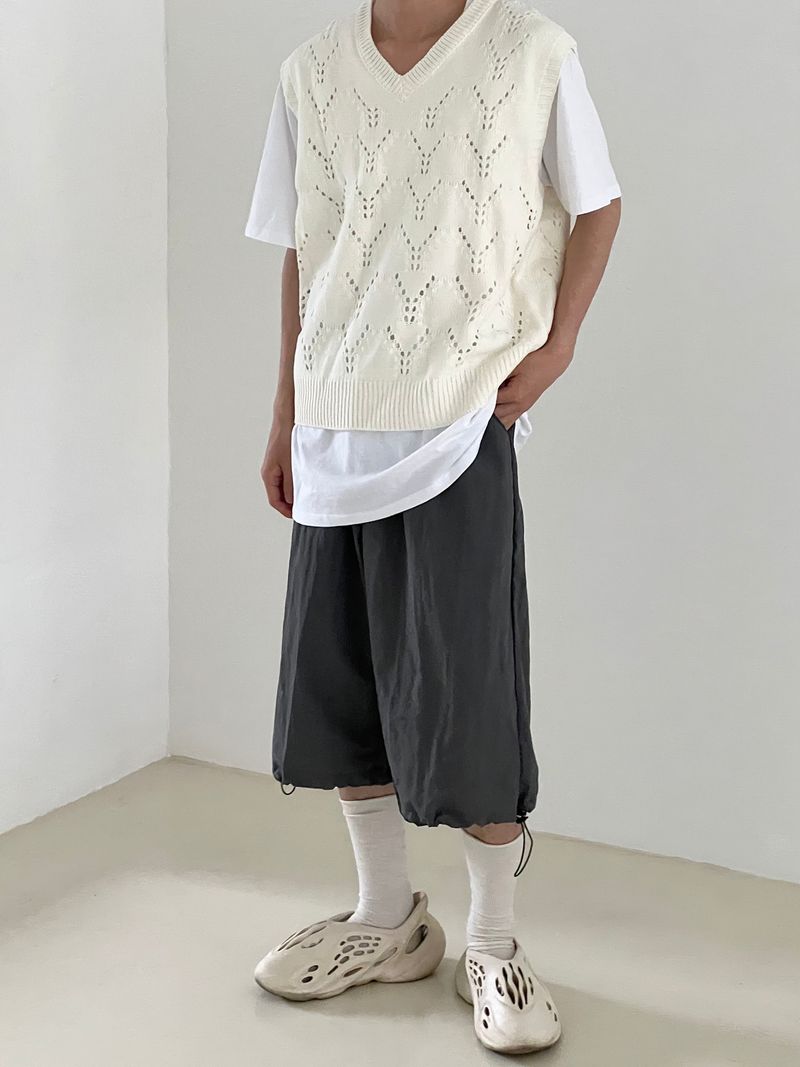 Capri wide string pants