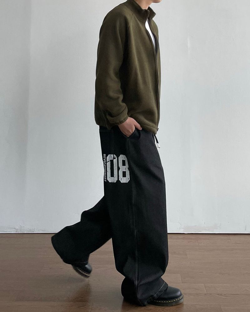 Revol Lettering Denim Pants