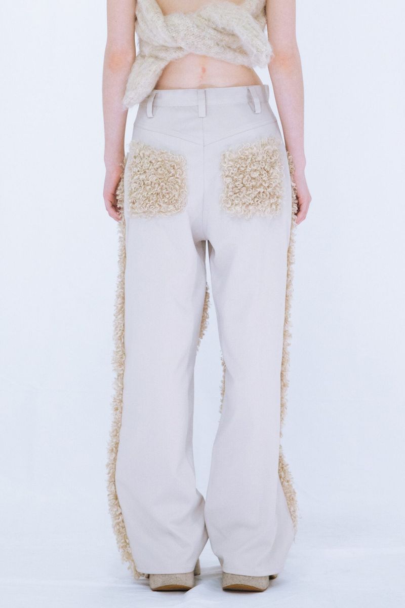 FUR STRAIGHT PANTS