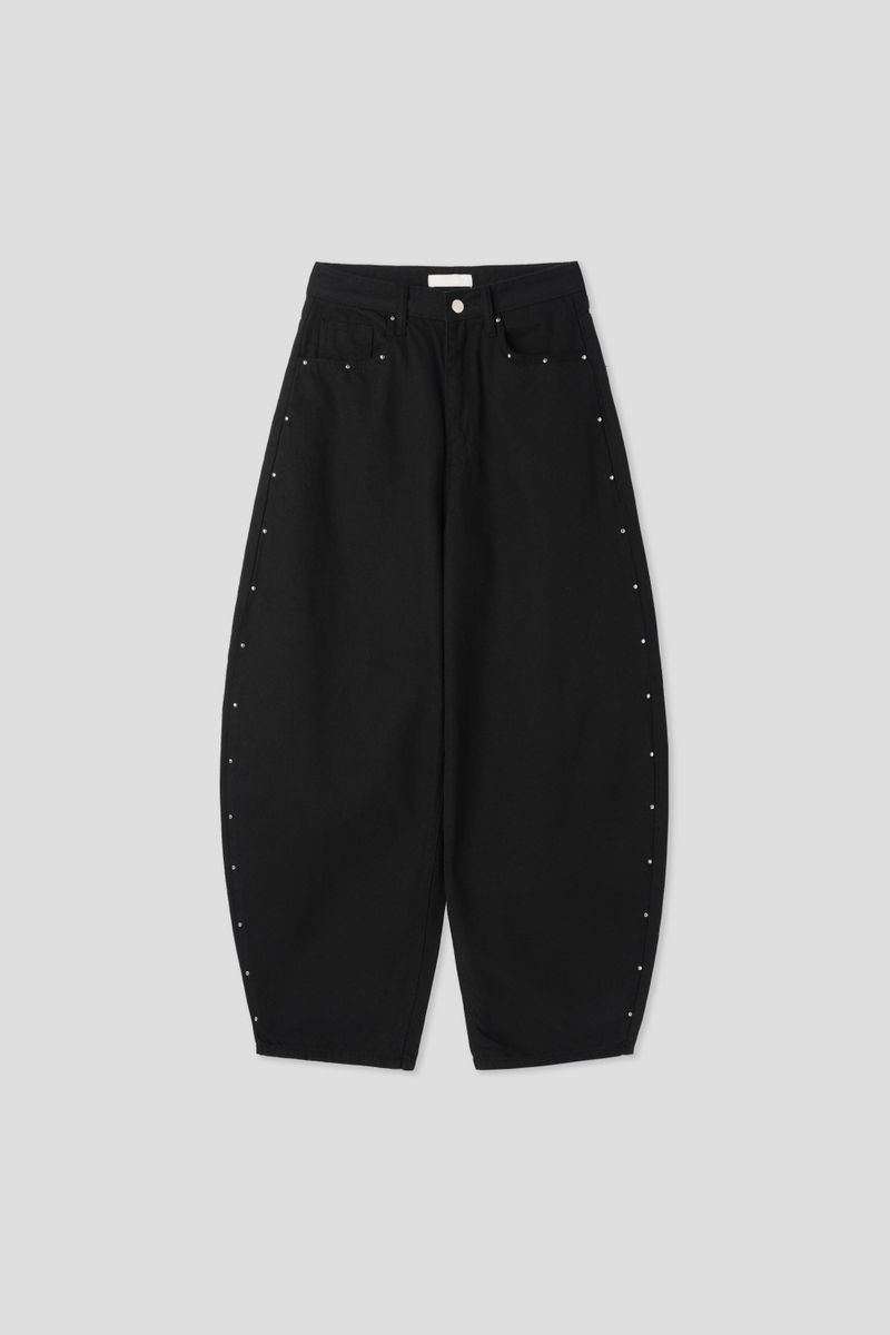 STUD BALLOON WIDE PANTS (2C)