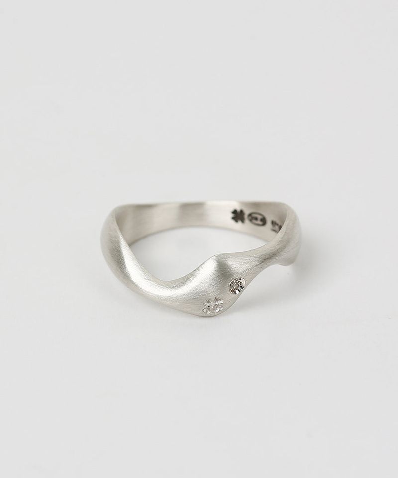 Clover wave ring W (925 silver)