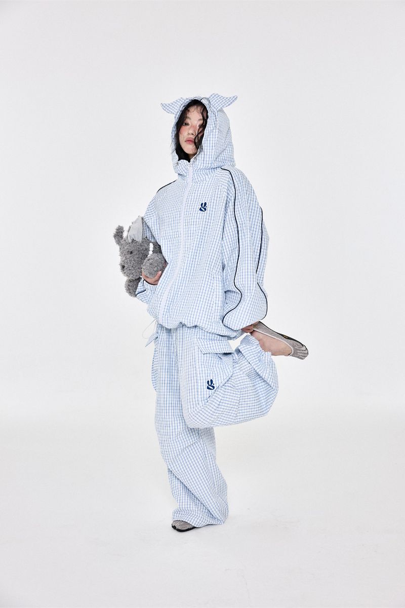YEGG（イエグ）の「Check Cargo Pants Skyblue（Pants）」
