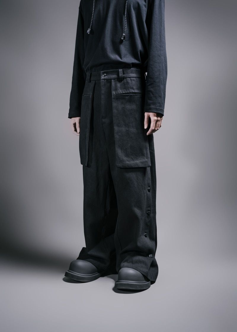 Double Breasted Denim Pants