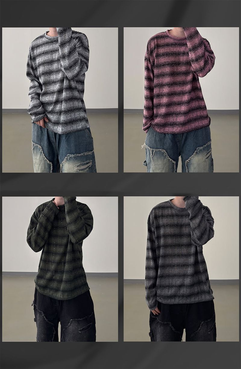 Ruin See-Through Stripe Knit