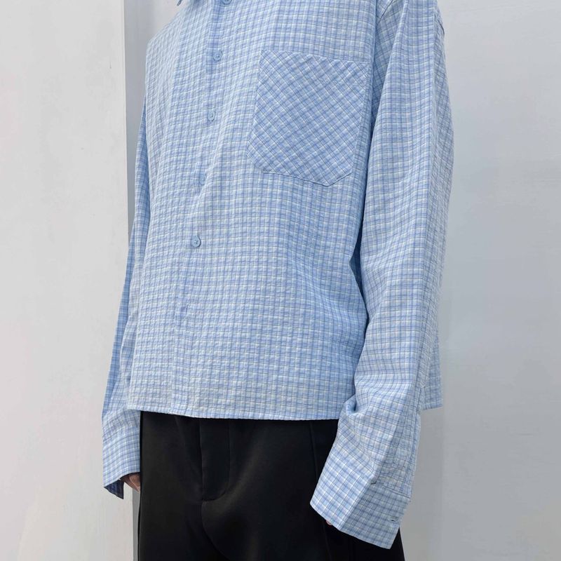 Minimalist Wide Straight-hem Shirt