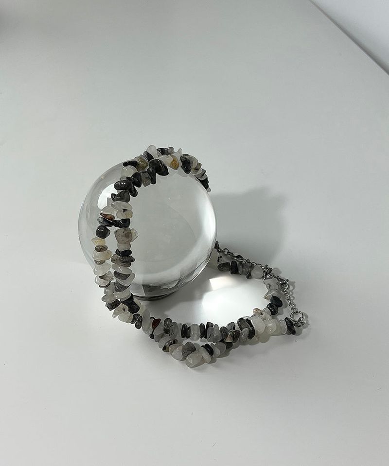 E.O stone necklace
