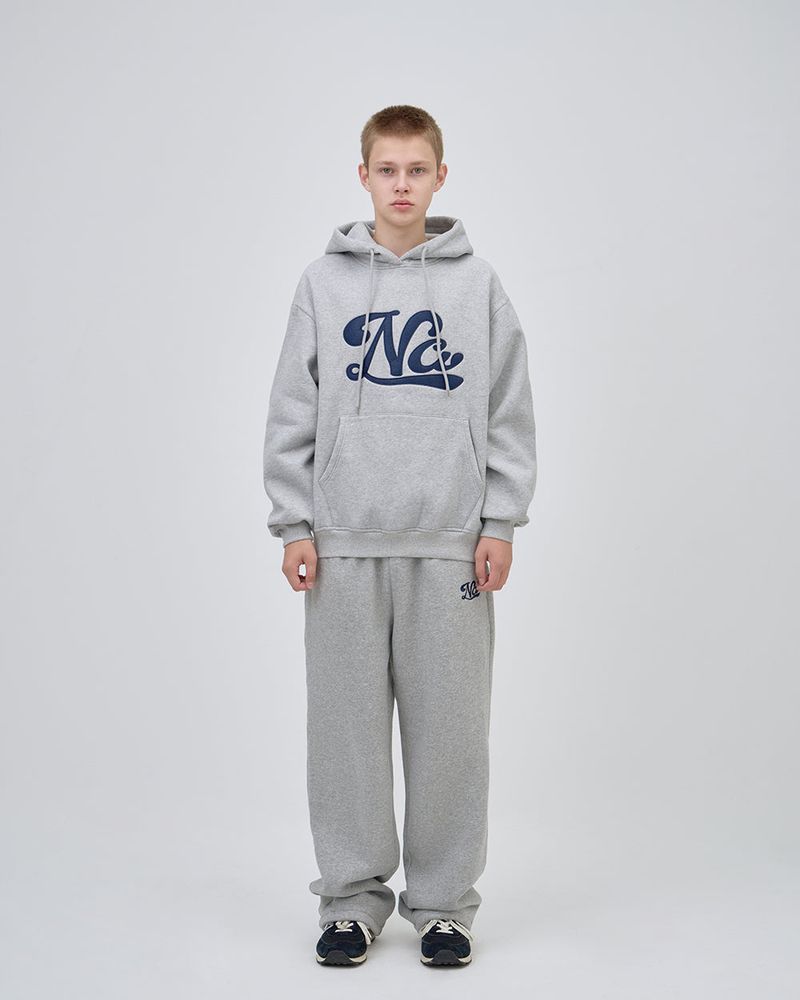 UNDERLINE LOGO HOODIE - GRAY