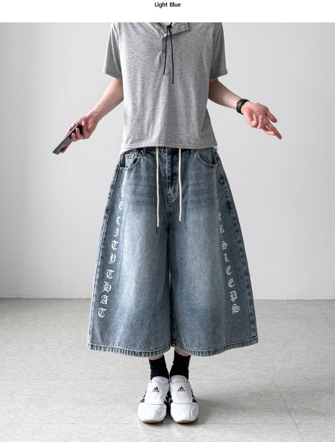 YOURNUS（ユアナス）の「Able Lettering Bermuda Denim（Pants）」
