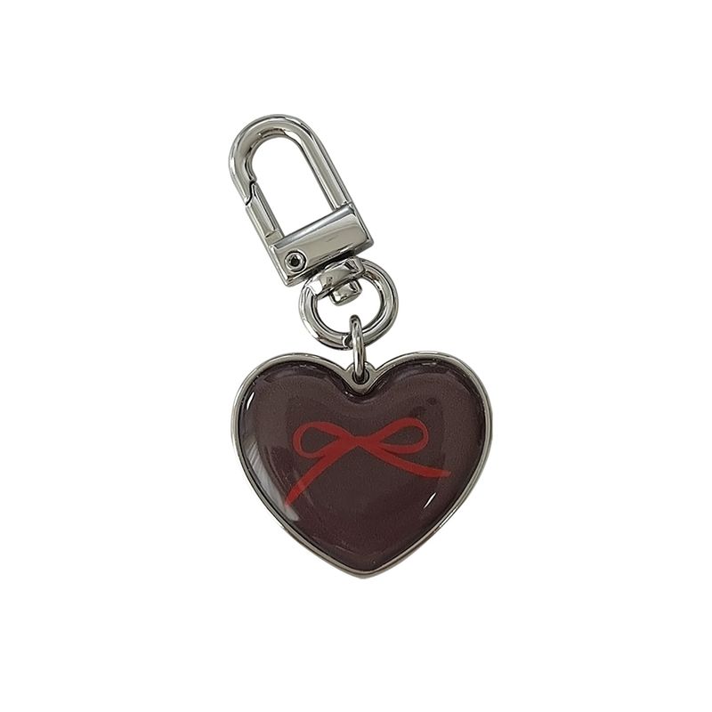 allthesamestudio(オールザセイムスタジオ)の「ribbon heart epoxy keyring(brown)(Toys/Key Holders)」