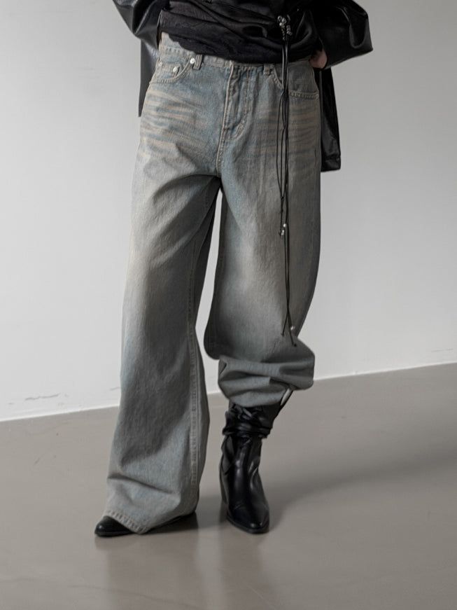 mnem（ムネム）の「Roti Vintage Washed Wide Denim（Pants）」