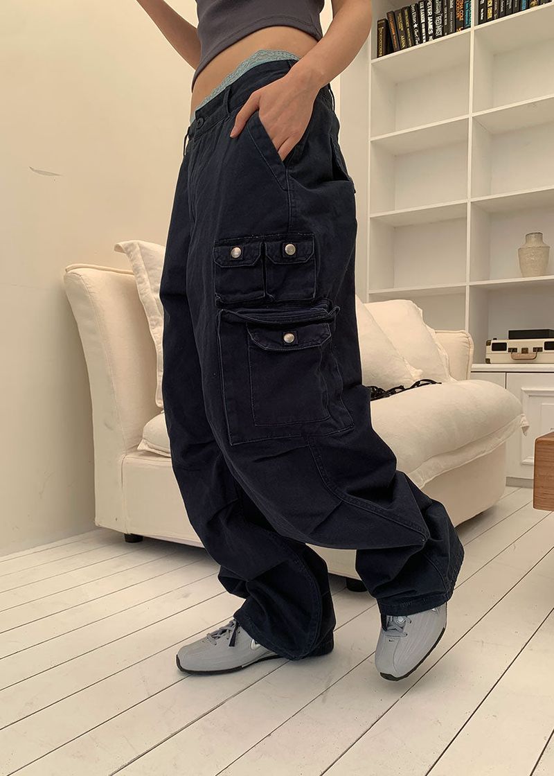 (UNISEX) FIELD BUTTON CARGO PANTS (3color)