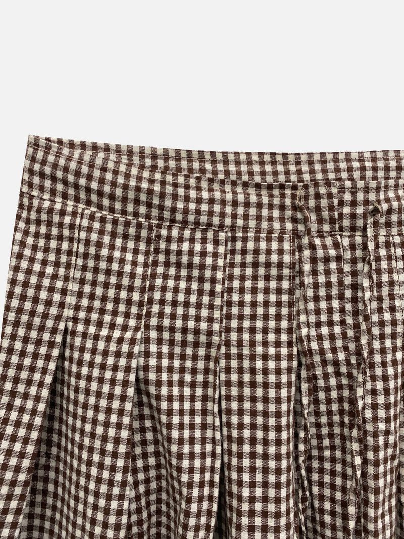 Preppy Vintage Check Skirt (2c)